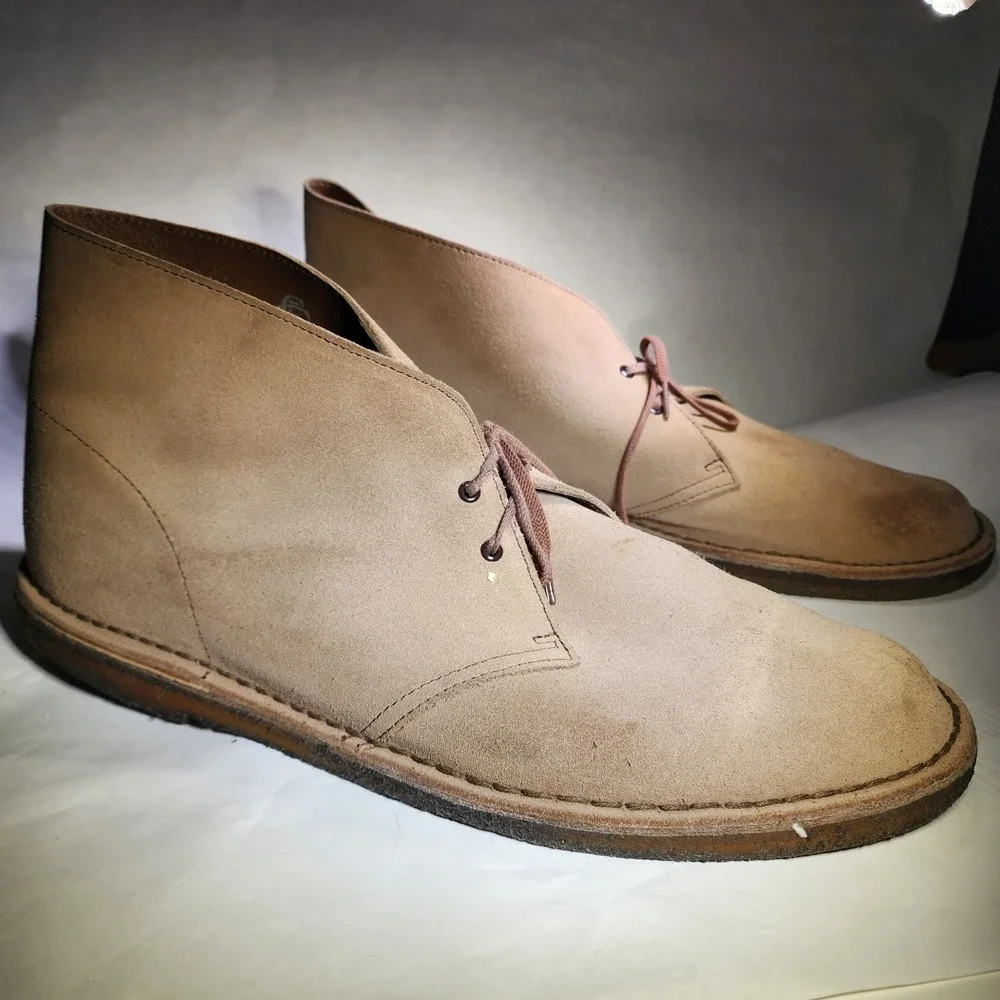 Clarks Desert Boot Men's US 15 WELL WORN - Charles‎ F Stead Leather - Sand Suede